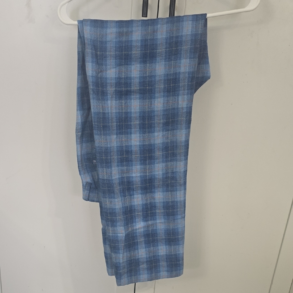 Ralph Lauren Blue Plaid Pants 32x30